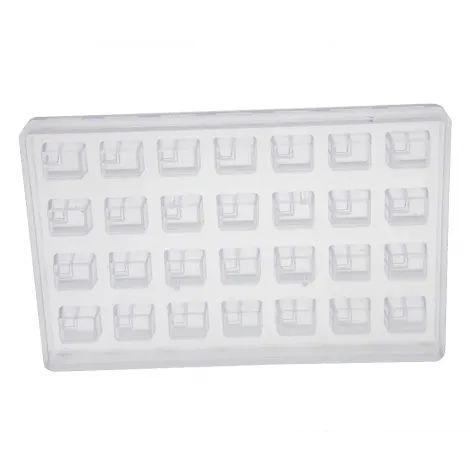 Modern Rectangular Praline Mould; 8g; 28 pieces